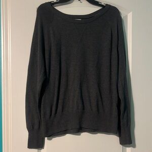Old Navy Women's Charcoal Crew Neck Lightweight Sweater